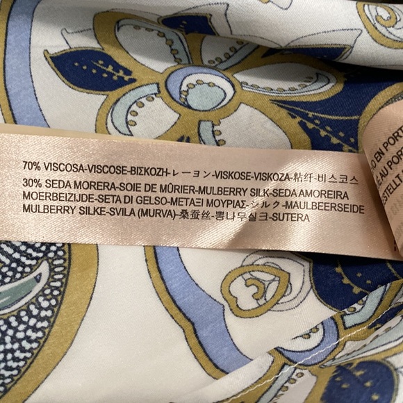 NWOT Mossimo Dutti Paisley Ling Sleeve Bottom Up Shirt Size 2 - Picture 13 of 14